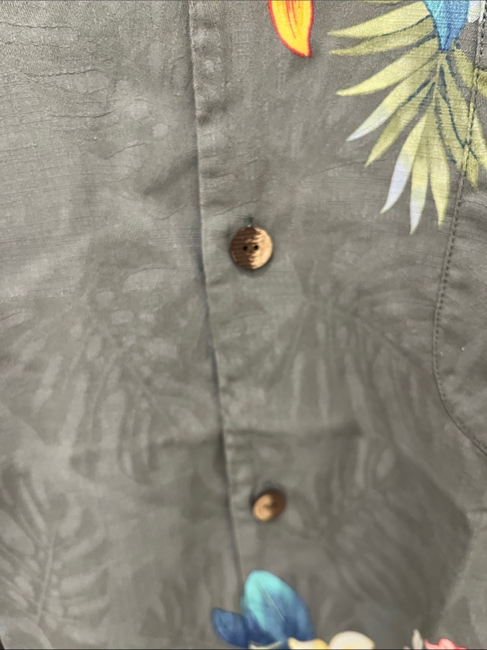 Tommy Bahama 100% Silk Olive Green Floral Hawaiian Shirt-NBU - Picture 7 of 9